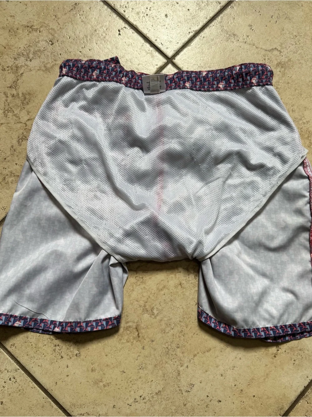 Vineyard Vines Navy, Pink & White Sailboat Print Swim Trunks